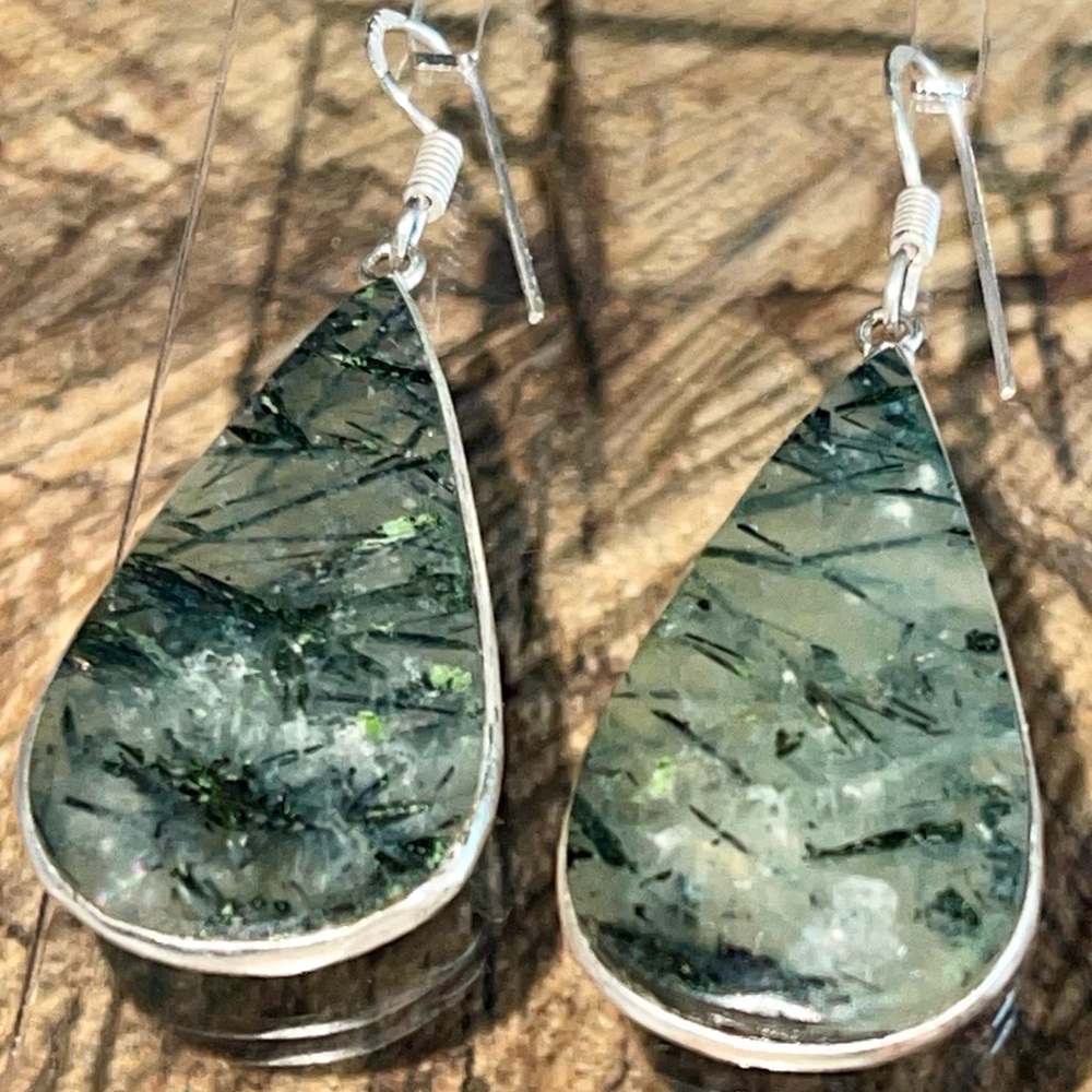 Healer Crystal Yellow Green Prehnite Earrings